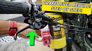 How To Rebuild Brake Lever on Shimano XT [upl. by Cassella]