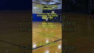 Basketball Recruit November Checklist SUBSCRIBE FOR MORE coachpo riseandgrind girlsbasketball [upl. by Darrej657]