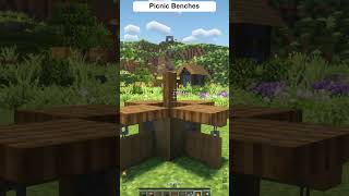 Build Epic Picnic Benches in Minecraft ️  Easy Garden Tutorial shorts [upl. by Ong]