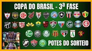 COPA DO BRASIL  POTES DO SORTEIO DA 3ª FASE [upl. by Yrolg929]