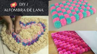 DIY Alfombras con pompones de Lana paso a paso [upl. by Oicram]