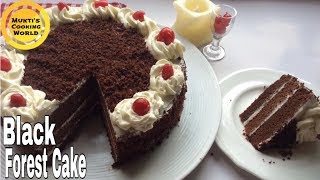 চুলায় তৈরি ব্ল্যাক ফরেস্ট কেক ॥ Black Forest Cake Recipe Without Oven ॥How To Make Black Forest Cake [upl. by Nylehtak146]