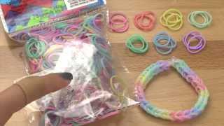 NEW Mixed Pastel Rainbow Loom Bands Review  Overview from rainbowloomcom [upl. by Potts292]