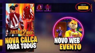 VOCÊ NÃO VIU PEGUE CALÇA GRÁTIS NOVO CODIGUIN INFINITO E CALENDÁRIO SEMANAL  NOVIDADES FREE FIRE [upl. by Royce277]