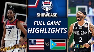 USA Vs South Sudan Full Game Highlights   USAB SHOWCASE  Fiba Basketball [upl. by Charlotte946]