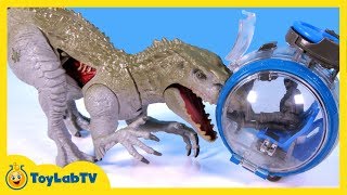 Jurassic World Toys Indominus Rex vs Ankylosaurus Play Set amp Play Doh Surprise Dinosaur Eggs [upl. by Oicaro133]