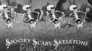 spooky scary skeletons piano cover no vocals [upl. by Giarc]