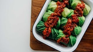 Vegan stuffed cabbage rolls [upl. by Iggep]