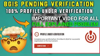 BGIS 100 PENDING VERIFICATION PROBLEM TODAY  BGIS PENDING VERIFICATION PROBLEM [upl. by Humpage]