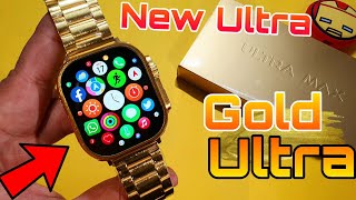 Ultra Gold Smartwatch  Apple Watch Ultra Clone  Ultra 24k gold edition  Ultra Smartwatch Golden [upl. by Lednik]