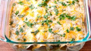 Easy Green Chile Chicken Enchiladas Recipe [upl. by Neeuq448]