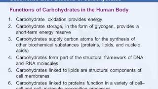 3B 72 Occurrence and Functions of Carbohydrates [upl. by Kampmeier694]