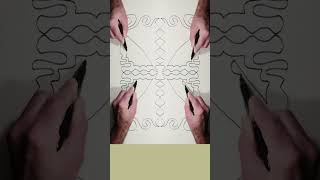 Trick Art Drawing Symmetrical Dance S53shorts Trick Art drawing art [upl. by Ruelle]