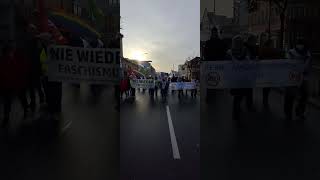 Polizei Spalier vor Demo Anti afd weidel berlin 71224 [upl. by Dominus]