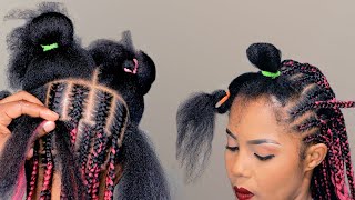 My Fast Hair Growth With ZANZI BRAIDS 4Month Lasting Method Beginner Friendly [upl. by Ille408]