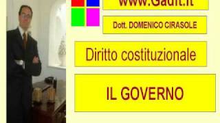 VIDEO  CORSO  LEZIONE DI DIRITTO COSTITUZIONALE IL GOVERNO [upl. by Aisats459]