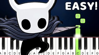 Hollow Knight Theme  EASY Piano Tutorial [upl. by Aliehs]