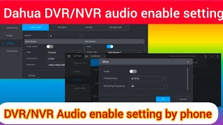 How to set audio in dahua dvr  Dahua camera audio setup Set audio in dahua DVRNVR without laptop [upl. by Irap]