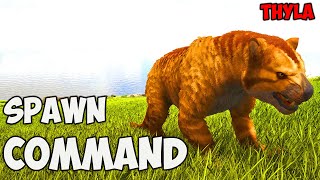 Thylacoleo ARK Spawn COMMAND  How To Summon THYLACOLEO Ark CODE 2023 [upl. by Islek]