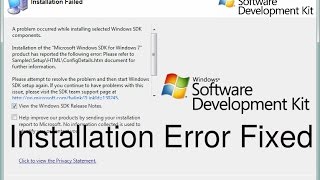 Problem occurred while installing Windows SDK components error fixed [upl. by Claybourne47]