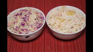 Coleslaw Recipe  2 ways Homemade Coleslaw Recipe How to make Coleslaw [upl. by Fairbanks710]