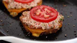 OpenFaced Tuna Melt Sandwich Recipe [upl. by Shien]