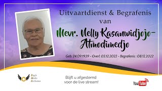 🔴 𝕃𝕚𝕧𝕖 │ Uitvaartdienst en Begrafenis van Mevr Nelly Kasanwidjojo  Atmodimedjo 08122022 [upl. by Eisej89]