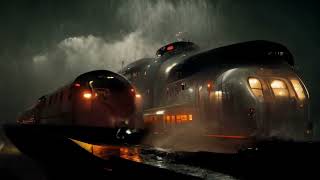 Streamline speeding train in the rain [upl. by Ytsud]