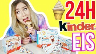 24 STUNDEN eingesperrt mit KINDER SCHOKOLADE EIS [upl. by Odnama]