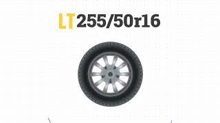 Tire Size 25550r16 in inches [upl. by Dyob]