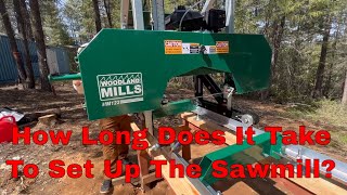 Woodland Mills HM 122 Sawmill Unpacking Assembly and First Cut [upl. by Jecho]