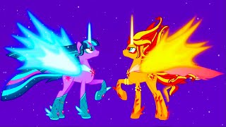 🦄My Little Pony  Daydream Shimmer vs Midnight Sparkle 🦄 👉sweetponylife [upl. by Raddy]