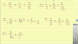 Multiplying fractions with cross reducing [upl. by Eiuqnimod183]