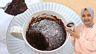 Dangerously good CHOCOLATE MUG CAKE Microwave recipe and no eggs [upl. by Soisanahta]