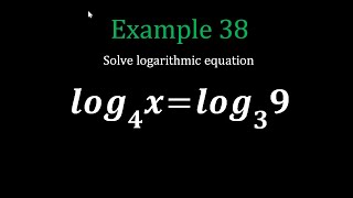 Logarithmic Equations Example 38 [upl. by Oicul922]