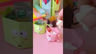 DIY Sanrio Paper Cups💕Easy Sanrio Craftshorts diy sanrio kuromi mymelody papercrafts kawaii [upl. by Nylrahs]