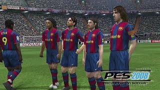 PES 2008  Barcelona vs AC Milan  PS2 [upl. by Syman]