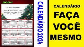 Como Fazer em casa Calendário de parede 2024 Faça você mesmo em sua impressora de casa [upl. by Ticon228]