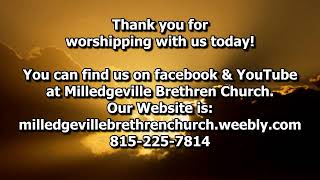 Milledgeville Brethren Church Sunday September 8 2024 [upl. by Radford]