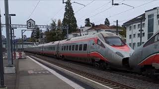 Trenitalia Züge ETR610 in Sissach und Liestal Trenitalia trains incSchwitzerland [upl. by Doowyah]