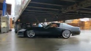 C4drifter drifting C4 corvette under semi trailer [upl. by Nayr56]