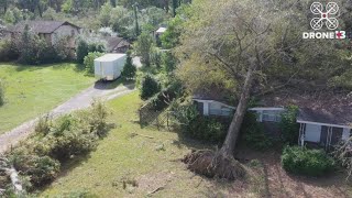 Drone13 Hurricane Helene leaves damage in Georgias Laurens County [upl. by Newsom]