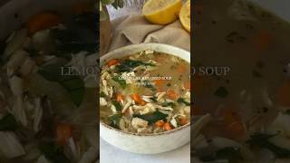 Lemon Chicken Orzo Soup dietitian recipe for comforting healthy soup 🤎 recipe below ⬇️ dairy free [upl. by Nibbs]