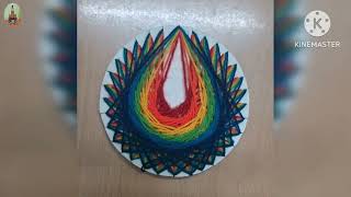 string art  string art without nail  mandala diywithmeandmom1001 [upl. by Edyaj]