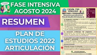 CEAA RESUMEN PLAN DE ESTUDIOS 2022 Elementos integración CTE Agosto 2022 [upl. by Jarnagin]