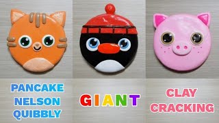 GIANT PANCAKE NELSON QUIBBLY Clay Cracking Collection 거대 팬케이크 넬슨 퀴블리 점토 부수기 모음 [upl. by Adniuqal]