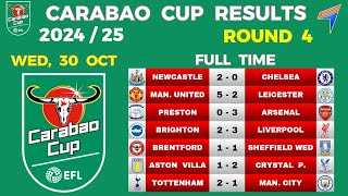 CARABAO CUP RESULTS  ROUND 4  ROUND OF 16  • CARABAO CUP 202425 • LEAGUE CUP [upl. by Ogilvy]