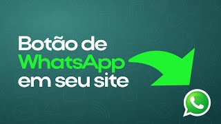 Inserindo botão WhatsApp em HTML com link direto para o número sem uso de plugins [upl. by Diskson]