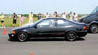 civic d16z6 vs CRX del sol d16y8 [upl. by Nirek]