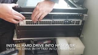 Build a home lab Install a hard drive into a HP proliant dl360 g8 rack server [upl. by Jennie]